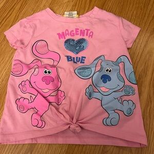 Girls Pink 'Magenta & Blue' Short Sleeve Tee - Blue's Clues Inspired